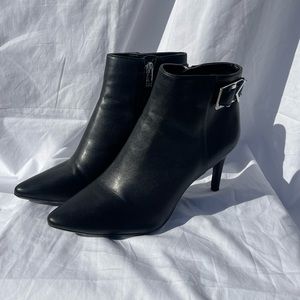 Calvin Klein Black ankle high heeled boots